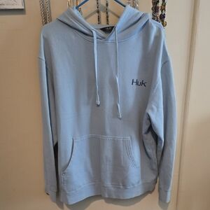Huk Men's Light Blue Hoodie Sweater
